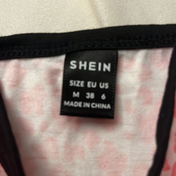 SHEIN Pink & White Cheetah Print Cami, Size M, BRAND NEW - Picture 2 of 2